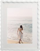 Resim Sunshine022 Dalgalı Tasarım 11x14 İnç Beyaz Duvar Ve Masaüstü Fotoğraf Çerçevesi 