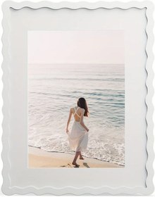 Resim Sunshine022 Dalgalı Tasarım 11x14 İnç Beyaz Duvar Ve Masaüstü Fotoğraf Çerçevesi 