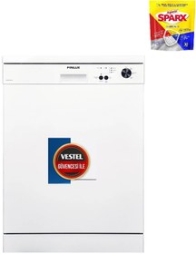 Resim Finlux Bm 320 Beyaz Bulaşık Makinesi "vestel Üretim ve Garantisi" Asperox 30 Lu Deterjan Hediyeli" 
