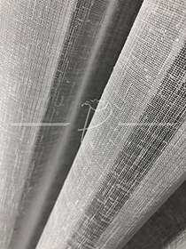 Resim Tül Perde Simli Keten Işıltılı Tül Etek Kurşun Sarımlı (1 e 2.5 Normal Pile Sıklığı) 450 x 270 Ekru 