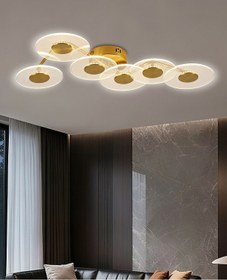 Resim Callista 6'lı Gold 3 Renkli Modern Plafonyer Led Avize Gold 