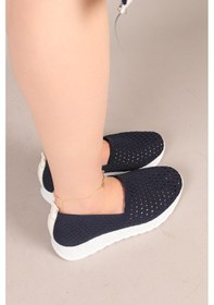 Resim Snix Triko Kalın Tabanlı Babet Lacivert-7965 Lacivert 