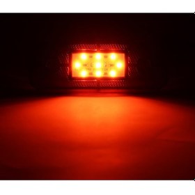 Resim Ahmet Otomotiv Dekoratif Lamba Kırmızı Renk 9 Ledli 11.5Cm 12V-24 