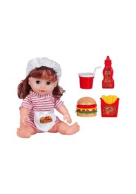 Resim Maide Burger Yiyor Türkçe Konuşan Bebek 