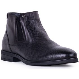Resim Pierre Cardin 4k 1196063 Hakiki Deri Fermuarlı Erkek Bot Siyah 
