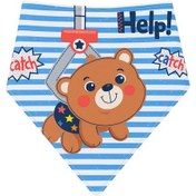 Resim Erkek Bebek Fular Önlük St05842 Mavi 