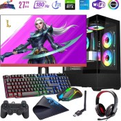 Resim Rogame I5 14400F 16GB Ddr4 1tb M2 8gb RTX4060 27" 180Hz Monitörlü Oyun Bilgisayarı (Gaming Set) 