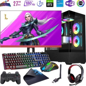 Resim Rogame I5 14400F 16GB Ddr4 1tb M2 8gb RTX4060 27" 180Hz Monitörlü Oyun Bilgisayarı (Gaming Set) 