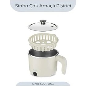 Resim Storemax SCO-5043 Çok Fonksiyonlu Buharlı Pişirici – 1 Litre Kapasite, Paslanmaz Gizli Rezistans, Temperli Ca 