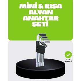 Resim Alvo Store Buğz 9 Parça Alyan Anahtar Seti Bisiklet Mobilya ve Otomotiv Uyumlu 