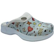 Resim Hipokrat Sabo Ortopedik Terlik Desenli Kadın Hastane Desenli Çok Renkli 