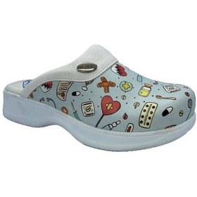 Resim Hipokrat Sabo Ortopedik Terlik Desenli Kadın Hastane Desenli Çok Renkli 