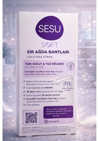 Resim Sesu Soft Sir Ağda Bantları 32 Adet Vegan Formula Tüm Vücut Ve Yüz İçin Soğuk Ağda Bandı 