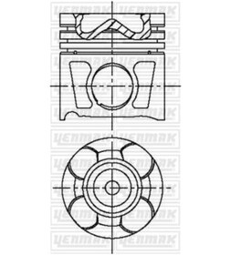 Resim YENMAK 31-04197-000 Piston+Segman Std 83.00 Mm (Opel: Insignia 2.0 16V A20 Nht-Nft E80 162Hw 220Hp 625001 3104197000 (WK372481) (Fiyat:4 Adet İçindir) 