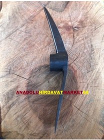 Resim El Yapımı Madenci Kazması Kazı Yapma Baltası Sivri Çift Agız 