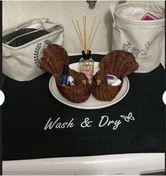 Resim BAGAND Siyah Çamaşır Makine Örtüsü Baskılı 