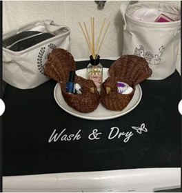 Resim BAGAND Siyah Çamaşır Makine Örtüsü Baskılı 