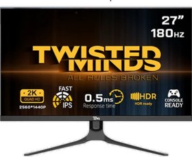 Resim TWISTED MINDS 27" TM27QHD180IPS QHD 2K 180HZ 0,5MS HDMI DP HDR READY FAST IPS RGB GAMING MONİTÖR 