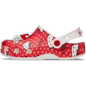 Resim Crocs Hello Kitty Red Classic Clog T Çocuk Terlik 210577 210577 90h 90h Beyaz - Kırmızı 