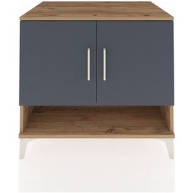 Resim Kronos Şifonyer 2 Raflı 2 Kapaklı 88x59x80 Çam-antrasit Çam 