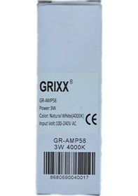 Resim Grixx 3W 240V 4000K E27 Led Buji Ampul 