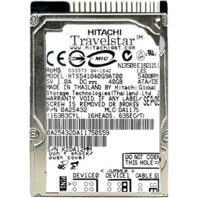 Resim Hitachi Travelstar HTS541040G9AT00 39T2521 40 GB 5400 RPM PATA - IDE Harddisk 