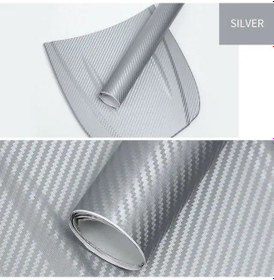 Resim Açık Gri-10x127cm-3d Renkli Karbon Fiber Etiket Rulo Streç Film Araba Motosiklet Evrensel Dıy Styling Vinil 3 