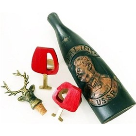 Resim Şarap Kadehi Halkası & Peçete Yüzüğü 4'lü 