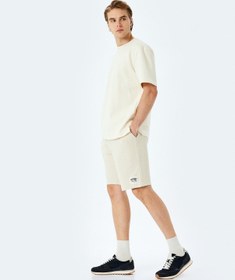 Resim Koton Cepli Etiket Detaylı Pamuk Karışımlı Beli Bağcıklı Şort Bej 5sam40004mk Ekru 