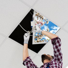 Resim Gök Panel 60X60 LED Panel Aydınlatma Armatür Avize Sıva Altı Desenli Tekli 46510453SA 