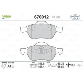 Resim VALEO 670012 Fren Balatasi On (Renault: Megane II 1.5 Dci/1.6 16V 07-) (WA295352) 