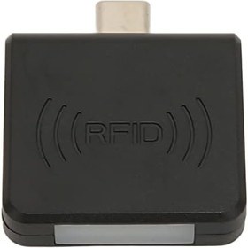 Resim Telefon Kartı Okuyucu, C Tipi Arayüz Cep Telefonu Kart Okuyucu Yüksek İletim Verimliliği 125Khz Dayanıklı Tak ve Çalıştır Cep Telefonu için (Siyah) 