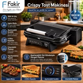 Resim Fakir Crispy Tost Makinesi - Mat Siyah 