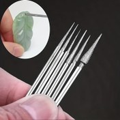 Resim 6'lı Elmas Uçlu Oyma İğne Seti - Hassas El İşleri & Takı Döküm Araçları, Detaylı Oyma için Dayanıklı 1-4mm Uçlar, Güç Gerektirmez 