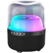 Resim RS19 RGB Aydınlatmalı Stereo 10 W Siyah Taşınabilir Bluetooth Hoparlör Lecoo