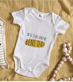 Resim Bk Kids Darlama Beni Tasarımlı Beyaz Bebek Body Zıbın-1 Çok Renkli 