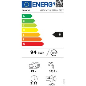 Resim Grundig GPDF 4711 4 Programlı 13 Kişilik Dijital Beyaz Bulaşık Makinesi 