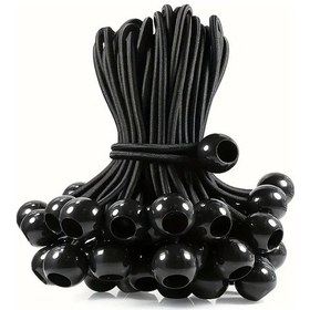 Resim Elmpaly Ağır Hizmet Siyah 30lu Bilyalı Emniyetli Şemsiye Gergi İpi 122lbs Çekme Dayanımı 