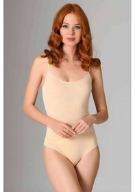 Resim 2 Adet İp Askılı Kadın Çıtçıtlı Body Ten Çok Renkli 
