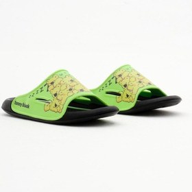 Resim Tonny Black Poli Taban Ayıcık Desenli Çocuk Unisex Yeşil Terlik Tbacr895 Yeşil 