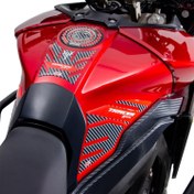 Resim Yamaha MT-09 Tracer 2015-2020 Uyumlu Tank Pad Seti Kırmızı-Karbon Gp Kompozit