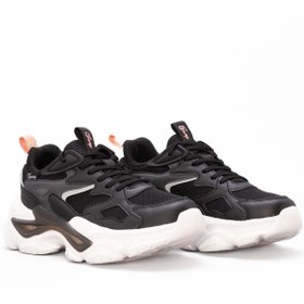 Resim Jump 29891 Kadın Siyah Beyaz Ortopedik Kalın Taban Dolgu Yüksek Rahat Günlük Sneaker Spor Ayakkabısı 