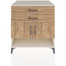 Resim Kronos Şifonyer 2 Raflı 2 Çekmeceli 2 Kapaklı 88x59x96 Aytaşı-çam Aytası 