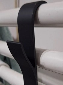 Resim 2 Adet Yapışkanlı Havlupan Askılık Havlu Askısı Banyo Düzenleyic Siyah 