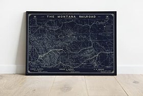Resim Montana Demiryolu Haritası 1899 60x90 cm AMC038 