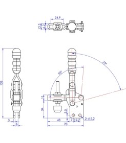 Resim Goodhand GH-11501-B Geçişli Kelepçe | 150 kg Kapasiteli Ayarlanabilir Kelepçe - Montaj ve Sabitleme 