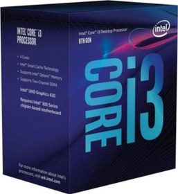 Resim CORE I3-8100 SOKET 1151 3.60Ghz 6MB ISLEMCI-BX80684I38100SR3N5 Intel