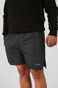 Resim NTB Unisex Şort Çizgili Desen Detaylı Charcoal Color - S 