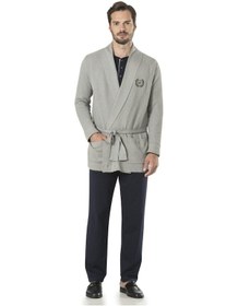 Resim Pierre Cardin 5595 5'li Röpteşambır Pijama Seti - Gri Gri 