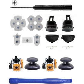 Resim POPKONSOL Ps4 040 050 055 Analog Motor Topuz Iç Lastik Tetik Omuz Tuşu Tornavida Ayırıcı Tamir Seti 